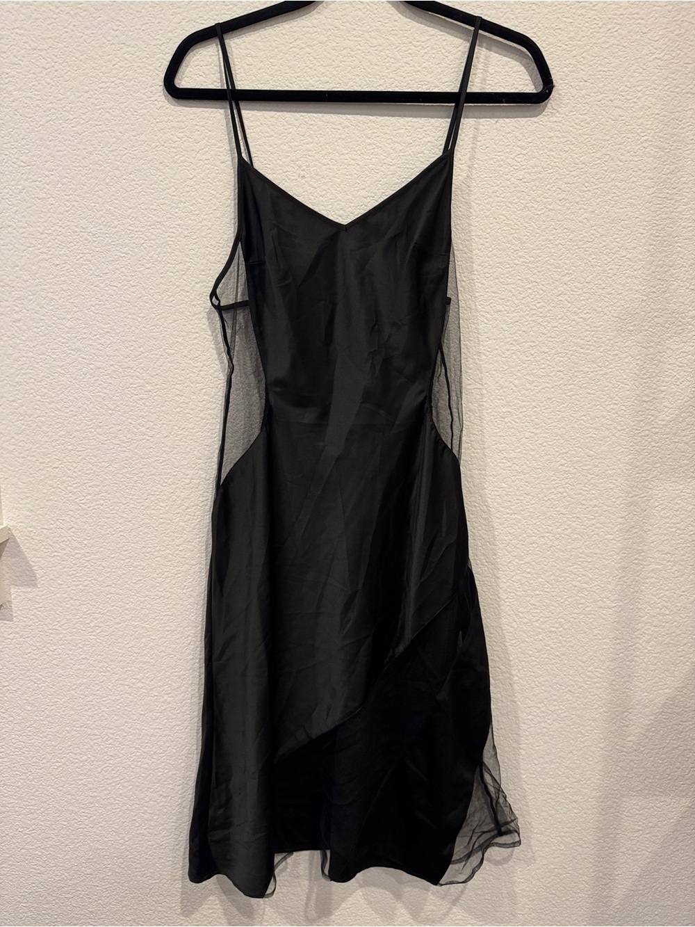 Thistle & spire satin mesh babydoll slip dress